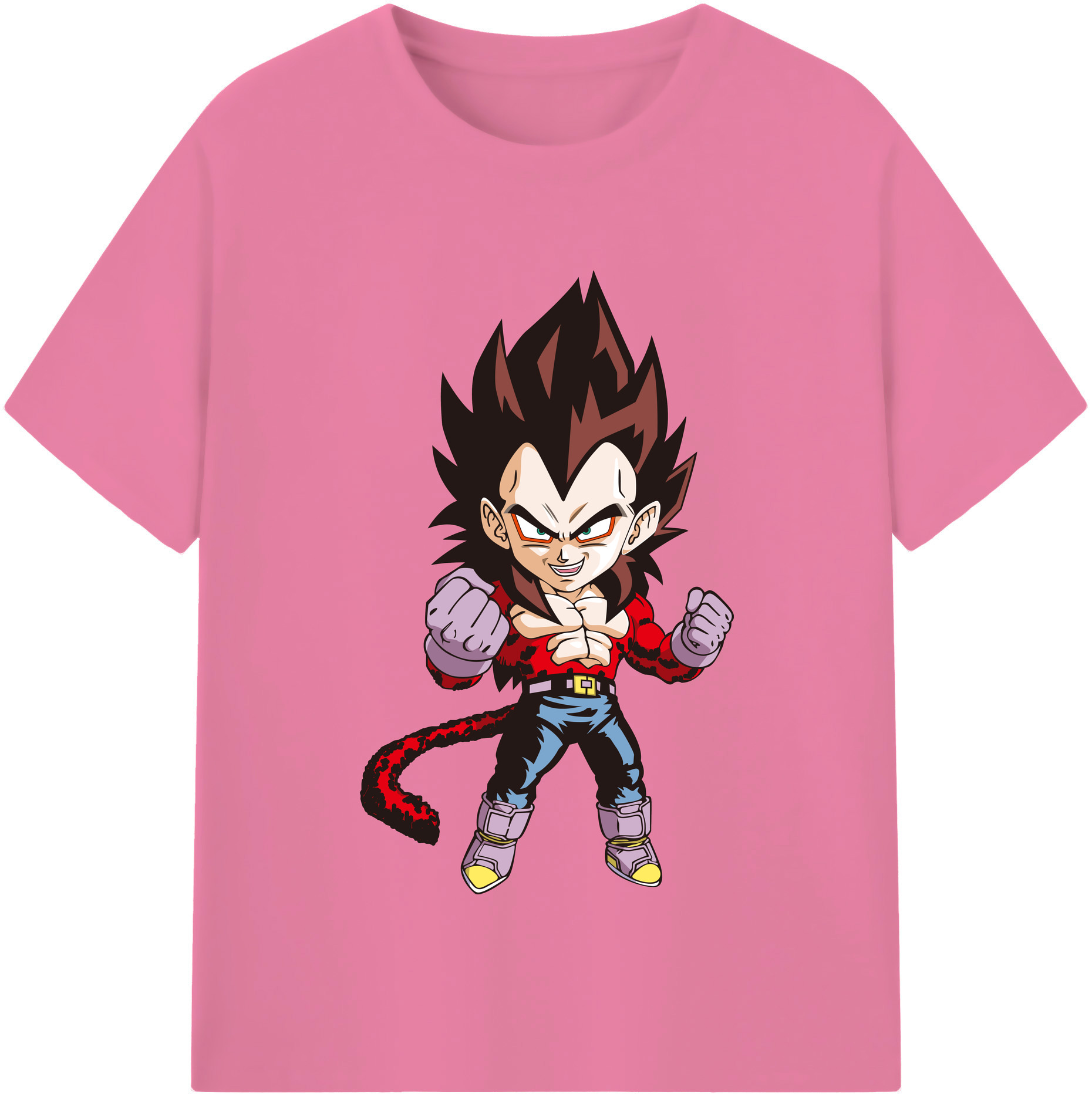（画像用） ドラゴンボール ベジータ四世（Bejīta Yonsei）DRAGON BALL Vegeta IV 綿100％半袖Tシャツ（フロントプリント）